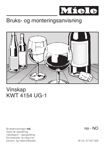 Bruksanvisning Miele KWT 4154 UG-1 Vinkabinett