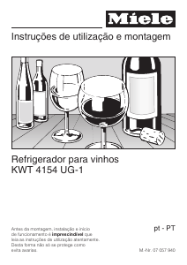 Manual Miele KWT 4154 UG-1 Cave de vinho