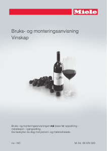 Bruksanvisning Miele KWT 6832 SGS Vinkabinett