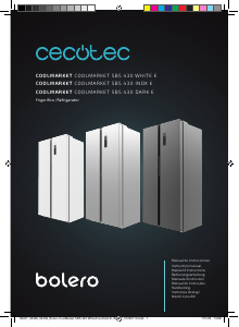 Manual de uso Cecotec Bolero CoolMarket SBS 430 Dark E Frigorífico combinado