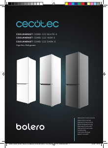 Manuál Cecotec Bolero CoolMarket Combi 322 White E Lednice s mrazákem