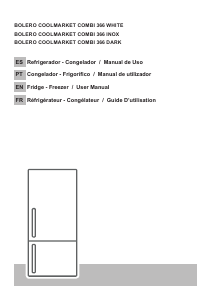 Handleiding Cecotec Bolero CoolMarket Combi 366 Dark Koel-vries combinatie