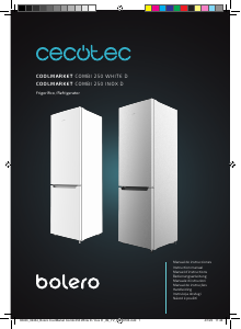 Manuale Cecotec Bolero CoolMarket Combi 250 Inox D Frigorifero-congelatore