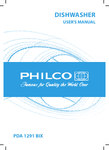 Manuál Philco PDA 1291 BIX Myčka na nádobí