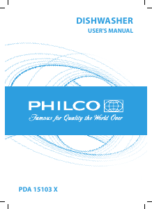 Manuál Philco PDA 15103 X Myčka na nádobí