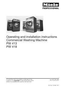 Manual Miele PW 413 Washing Machine