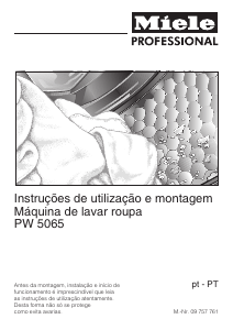 Manual Miele PW 5065 AV Máquina de lavar roupa