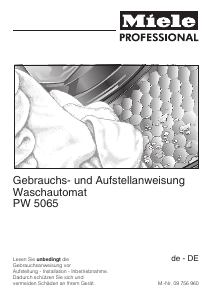 Bedienungsanleitung Miele PW 5065 LP Waschmaschine