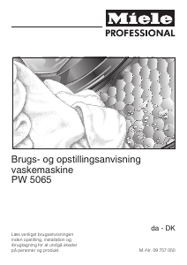 Brugsanvisning Miele PW 5065 Vaskemaskine
