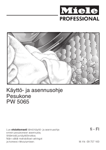 Käyttöohje Miele PW 5065 Pesukone