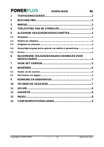 Handleiding Powerplus POWPG30230 Heggenschaar