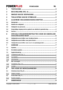 Handleiding Powerplus POWEG4500 Heggenschaar