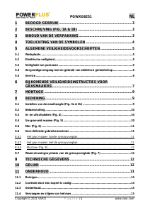 Handleiding Powerplus POWXG6251 Grasmaaier