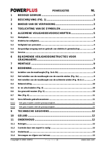 Handleiding Powerplus POWEG63705 Grasmaaier