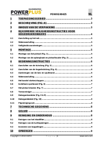 Handleiding Powerplus POWXG90425 Hogedrukreiniger