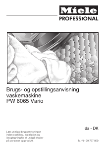 Brugsanvisning Miele PW 6065 Vario Vaskemaskine