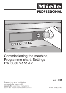 Handleiding Miele PW 6080 Vario Wasmachine