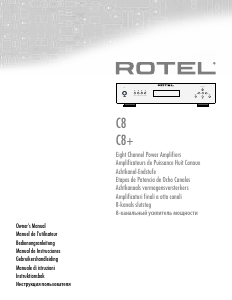 Manual Rotel C8 Amplifier