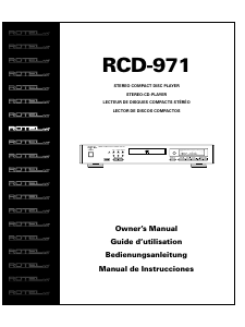 Handleiding Rotel RCD-971 CD speler
