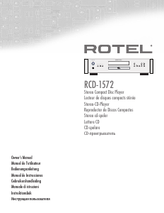 Manual de uso Rotel RCD-1572 Reproductor de CD