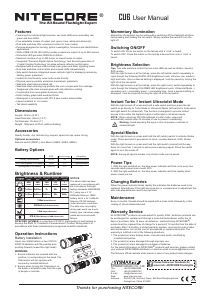 Handleiding Nitecore CU6 Zaklamp