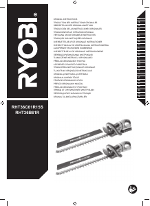 Manual de uso Ryobi RHT36B61R Tijeras cortasetos