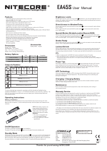 Handleiding Nitecore EA45S Zaklamp