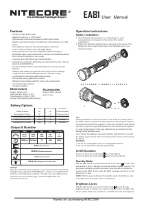 Bruksanvisning Nitecore EA81 Ficklampa