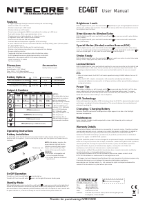 Handleiding Nitecore EC4GT Zaklamp