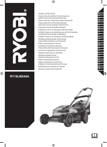Rokasgrāmata Ryobi RY18LMX40A Zāles pļāvējs