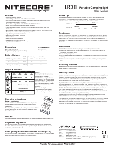 Handleiding Nitecore LR30 Zaklamp