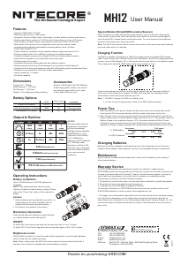 Handleiding Nitecore MH12 Zaklamp