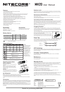 Handleiding Nitecore MH20 Zaklamp