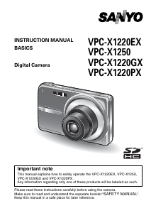 Handleiding Sanyo VPC-X1220PX Digitale camera