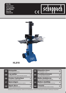 Manuál Scheppach HL810 Štípačka na dřevo