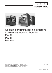 Handleiding Miele PW 814 Wasmachine