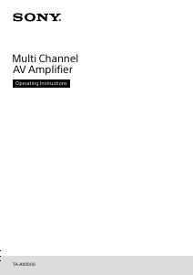 Manual Sony TA-AN1000 Amplifier