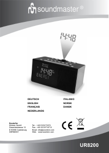 Bedienungsanleitung SoundMaster UR8200SI Uhrenradio