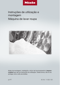 Manual Miele PWM 300 SmartBiz Máquina de lavar roupa
