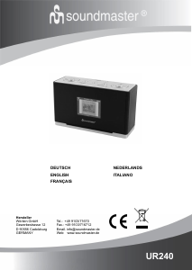 Manual SoundMaster UR240SW Alarm Clock Radio