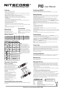 Handleiding Nitecore P10 Zaklamp