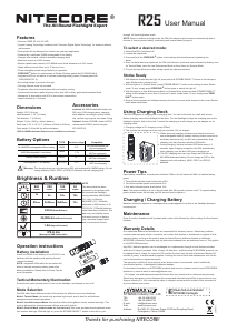 Handleiding Nitecore R25 Zaklamp
