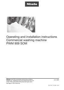 Manual Miele PWM 909 Washing Machine