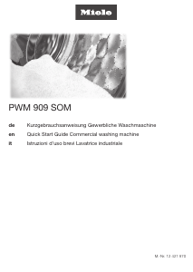 Manuale Miele PWM 909 Lavatrice
