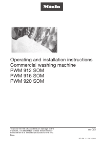Handleiding Miele PWM 912 Wasmachine