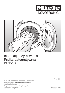 Instrukcja Miele W 1513 Pralka