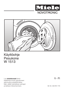 Käyttöohje Miele W 1513 Pesukone