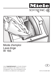 Mode d’emploi Miele W 165 F Lave-linge