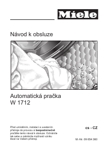 Manuál Miele W 1712 Pračka