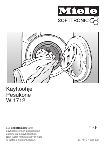 Käyttöohje Miele W 1712 Pesukone